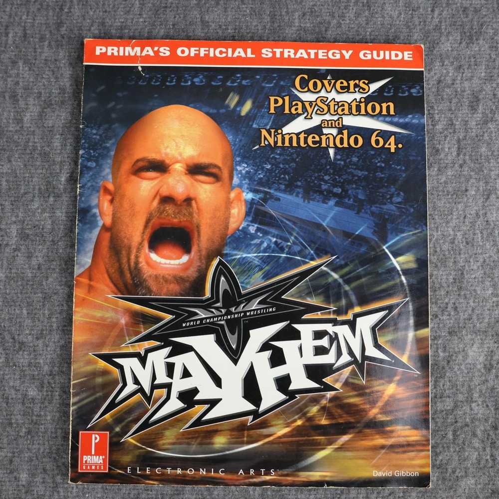 WCW Mayhem Strategy Guide Prima Games PlayStation Nintendo 64 Wrestling EA Book